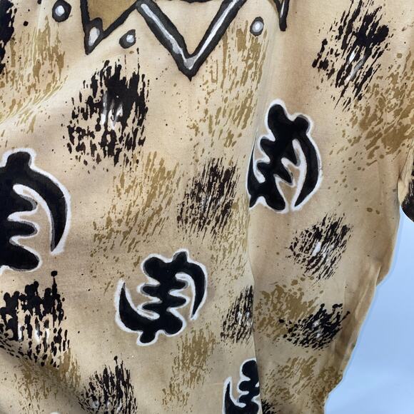 VTG Rare Sun Tees Adinkra Pattern Beige Men’s 2XL T-Shirt - Picture 4 of 10